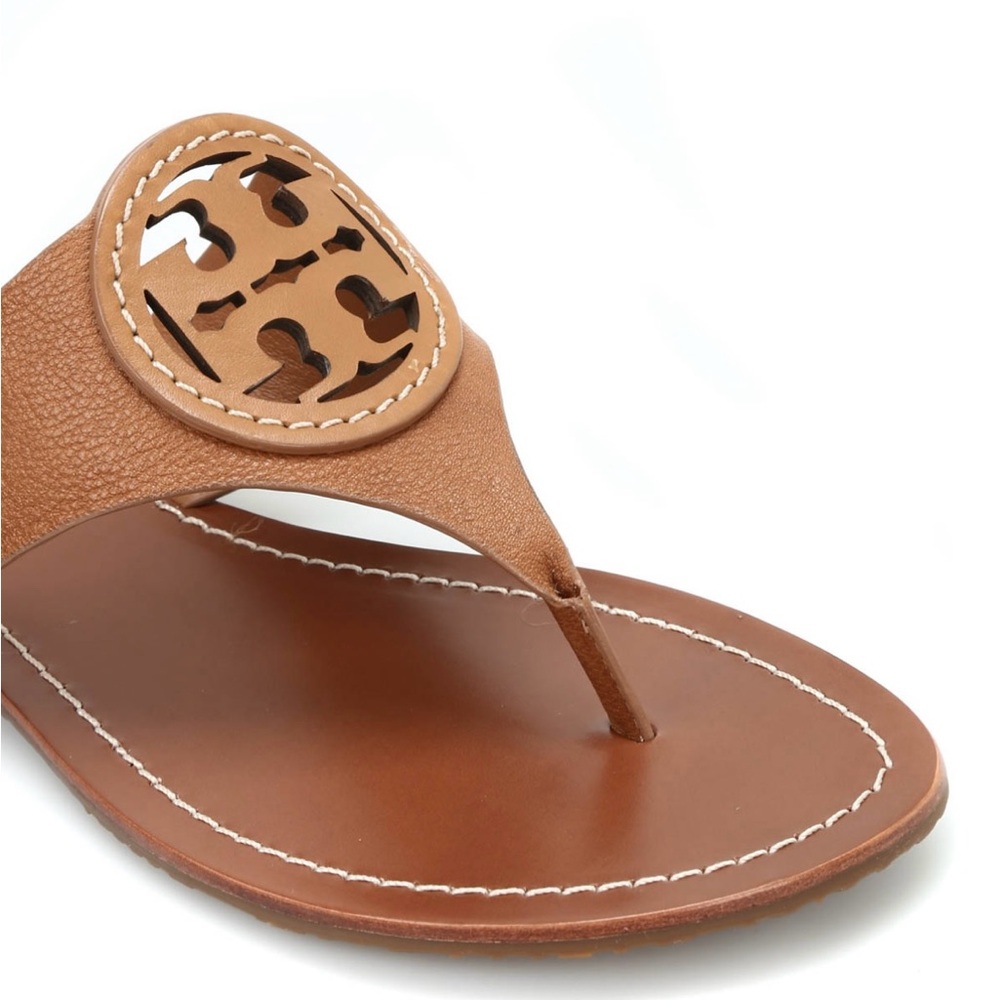 Tory Burch Miller Leather Thong Sandal in Tan